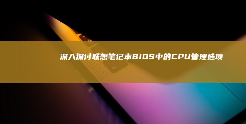 深入探讨联想笔记本BIOS中的CPU管理选项 (深入探讨联想到的成语)