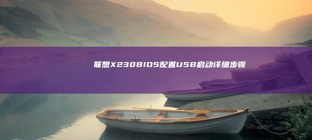 联想X230 BIOS配置USB启动详细步骤 (联想x230笔记本参数配置)